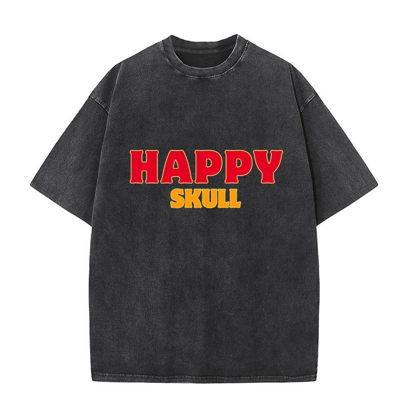 Happy skull Washed T-Shirt