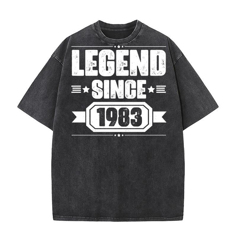 Legend Since 1983 Birthday Washed T-Shirt