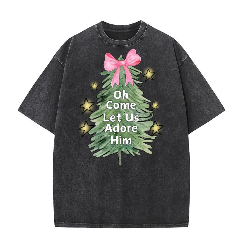 Oh Come Let Us Adore Him Washed T-Shirt