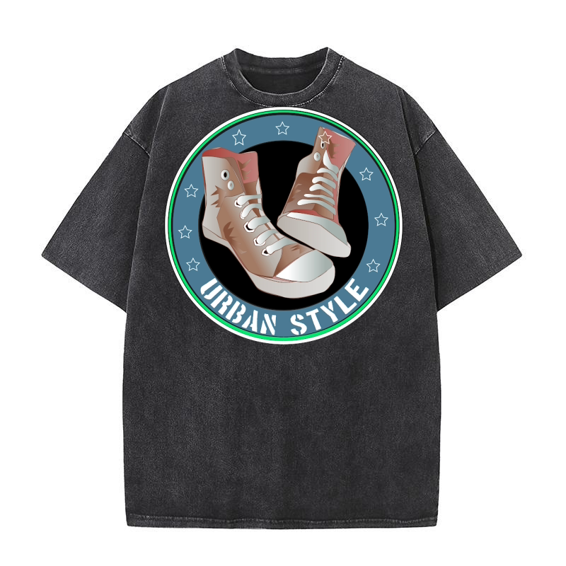 Urban Style Life graphics Washed T-Shirt