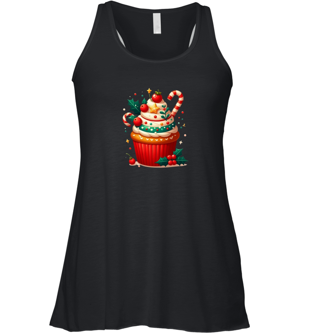 Christmas Cupcake Clipart (9) Women's Flowy Tank Top