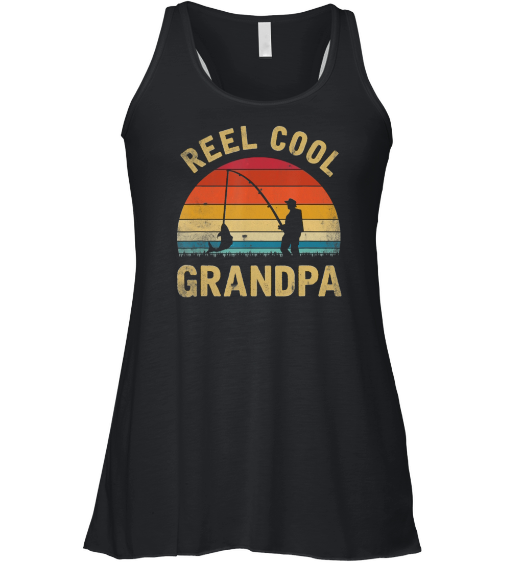 Mens Vintage Reel Cool GRANDPA Fish Fishing Shirt Women's Flowy Tank Top