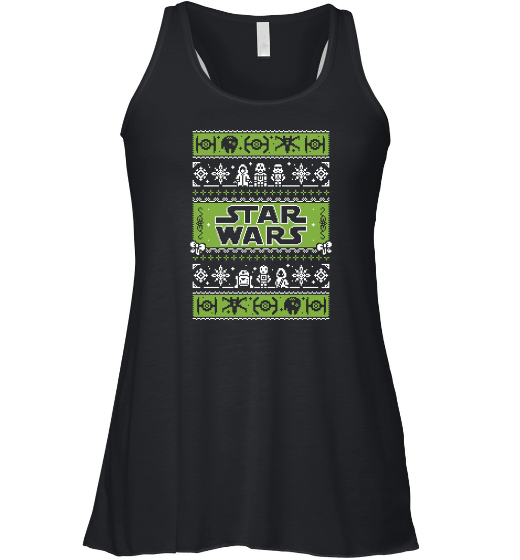 Star Wars Vader Trooper Droid Ugly Christmas Women's Flowy Tank Top