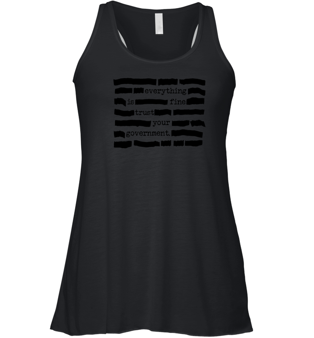 Trust Your Government Redacted Political Statement Women's Flowy Tank Top