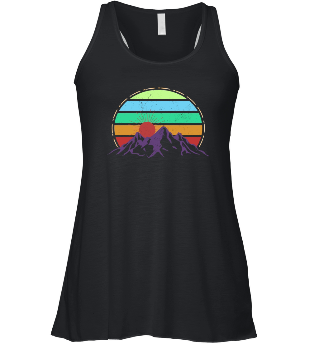 Vintage Mountains Sports Ski SnowboardNature Women's Flowy Tank Top