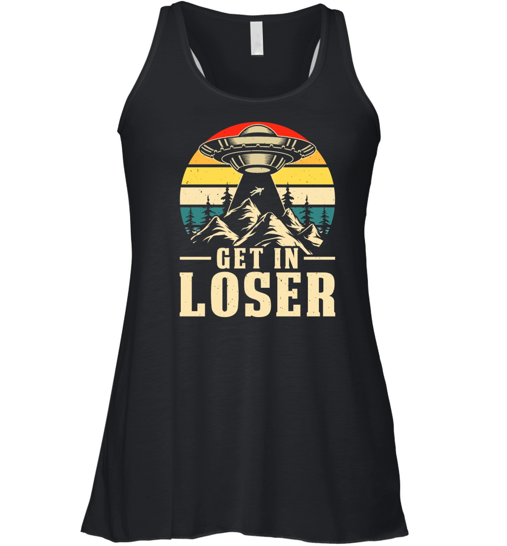 Vintage UFO Alien Get In loser 22 Women's Flowy Tank Top