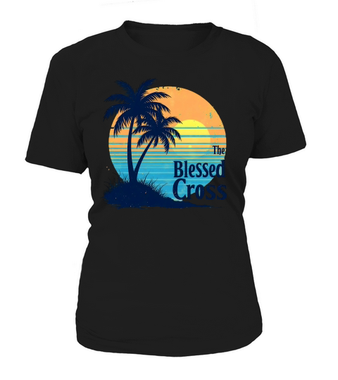 The Blessed Cross Vintage Palm Tree Women's T-Shirt