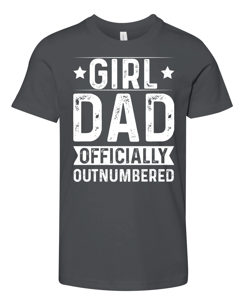 Girl Dad Officially Outnumbered Youth Unisex Jersey Tee