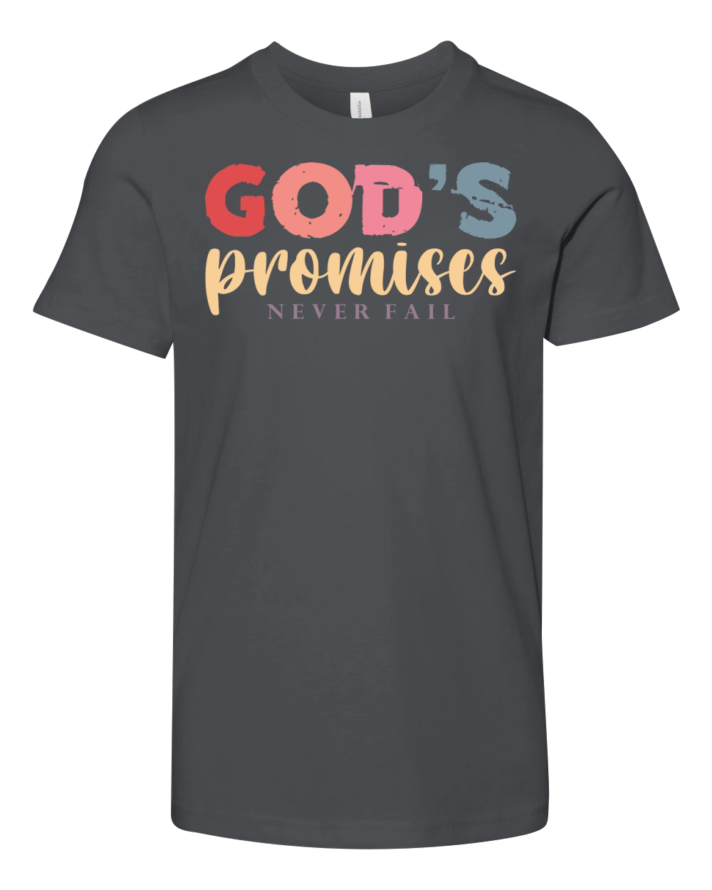 Gods Promises Never Fail Youth Unisex Jersey Tee