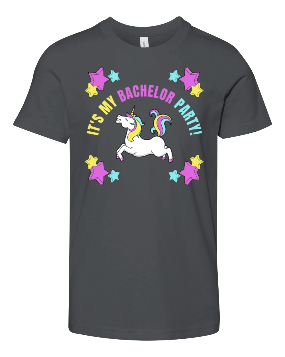 Its My Bachelor Party Unicorn Youth Unisex Jersey Tee