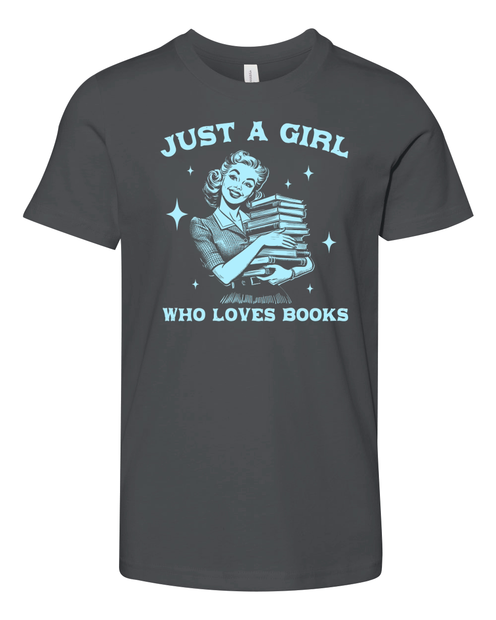 Just A Girl Who Loves Books D Sky Youth Unisex Jersey Tee