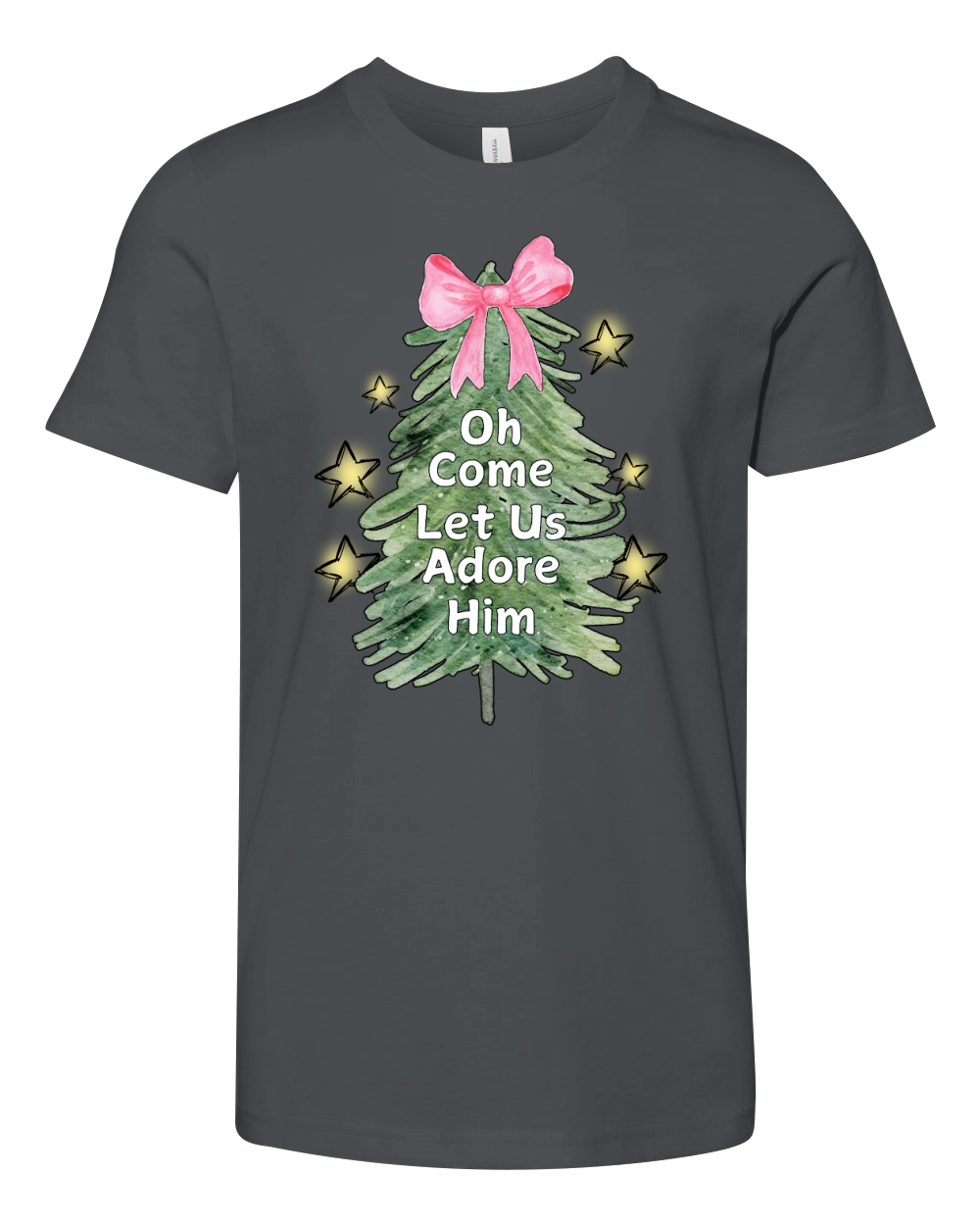 Oh Come Let Us Adore Him Youth Unisex Jersey Tee