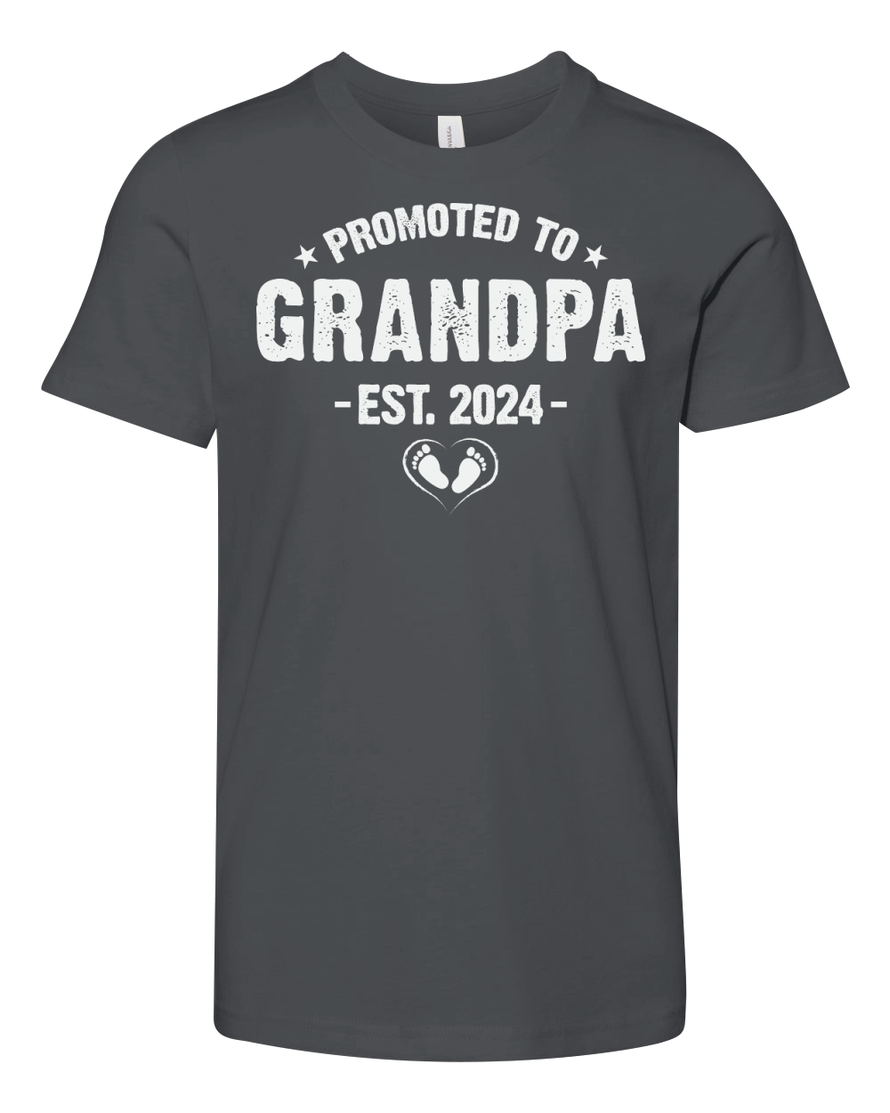 Promoted to Grandpa 2024 Youth Unisex Jersey Tee