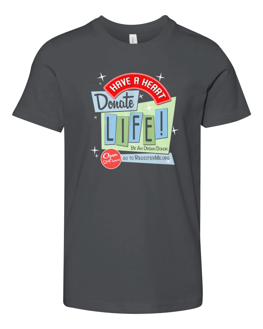 Retro Donate Life Youth Unisex Jersey Tee