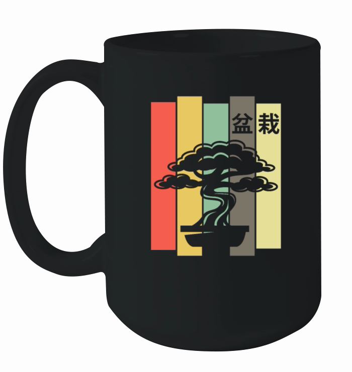 Bonsai Tree Japanese Retro Vintage Ceramic Mug