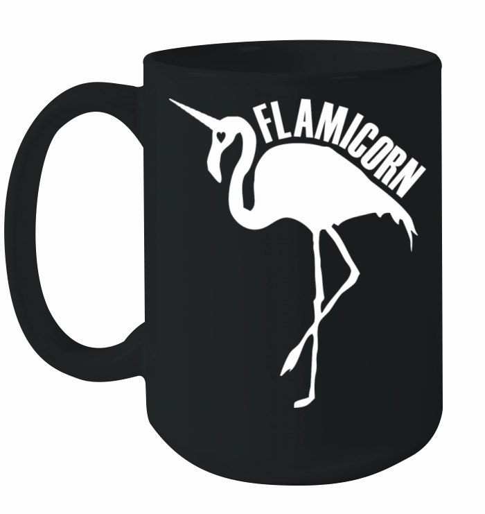 flamingo unicorn hybrid creature hybrids white Ceramic Mug