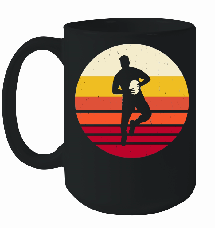 Vintage Rugby Player 2 Ceramic Mug