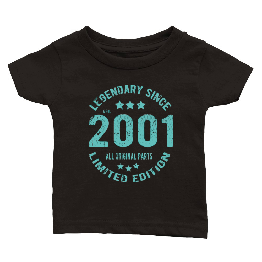 2001 Vintage Birthday Classic Baby Crewneck T-shirt