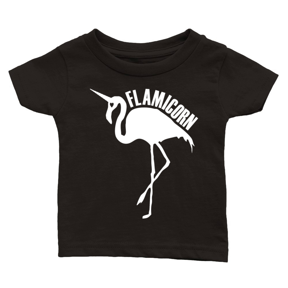 flamingo unicorn hybrid creature hybrids white Classic Baby Crewneck T-shirt