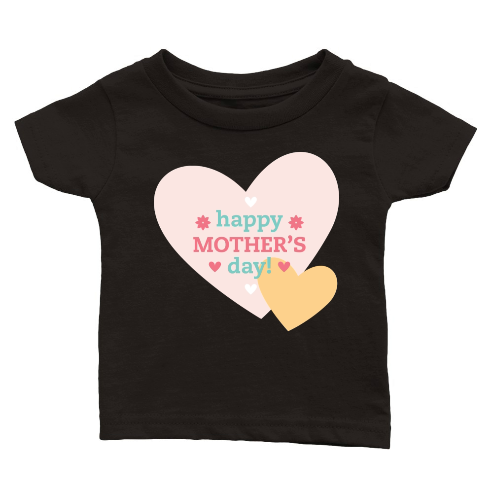 Happy Mothers Day heart Classic Baby Crewneck T-shirt