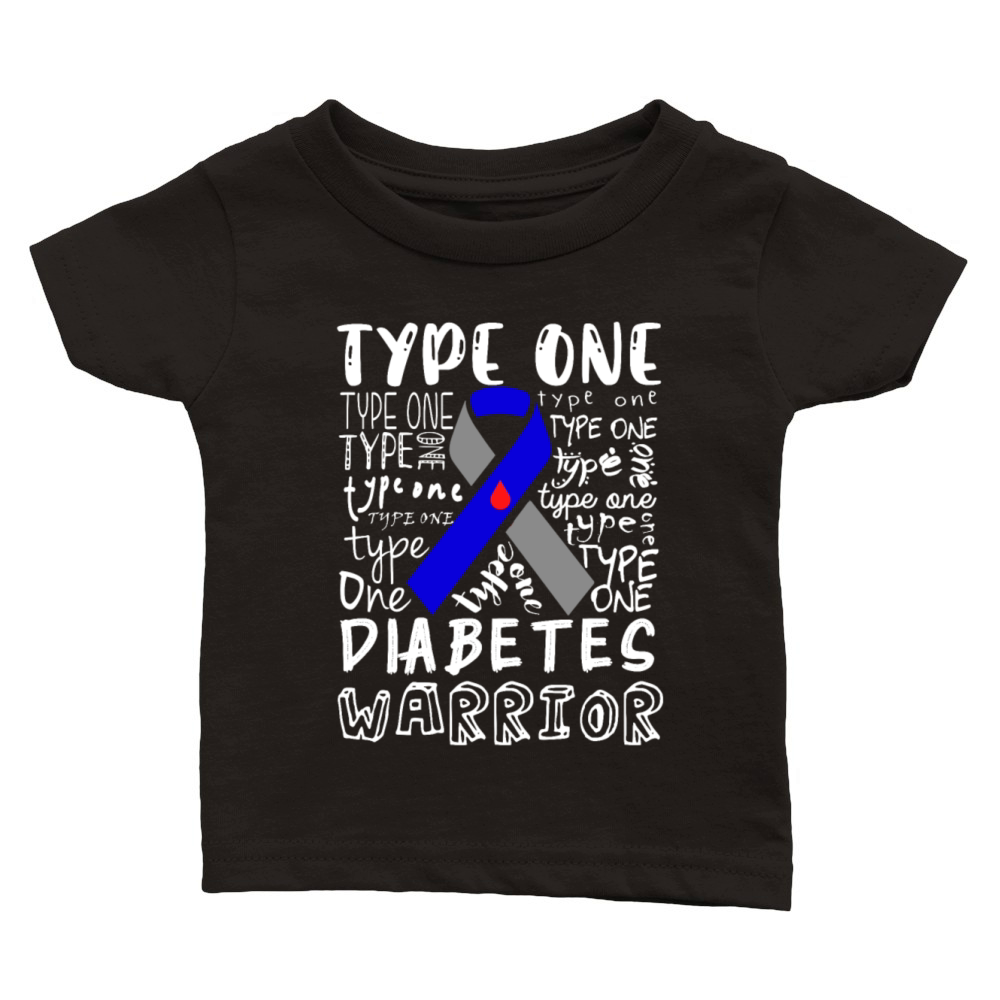 Type 1 Diabetes Awareness Aware T1D Warrior Classic Baby Crewneck T-shirt