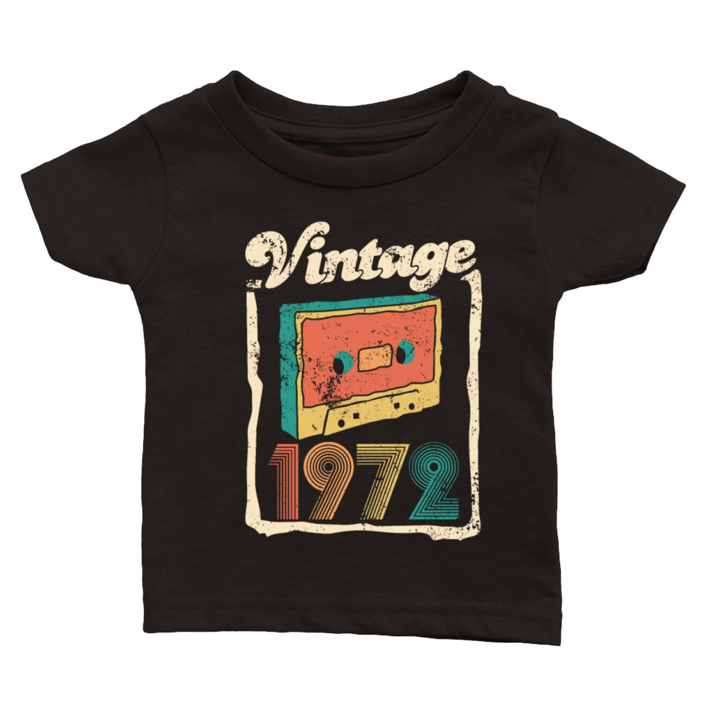 Vintage 1972 - 50 years old - 50th birthday gift Classic Baby Crewneck T-shirt