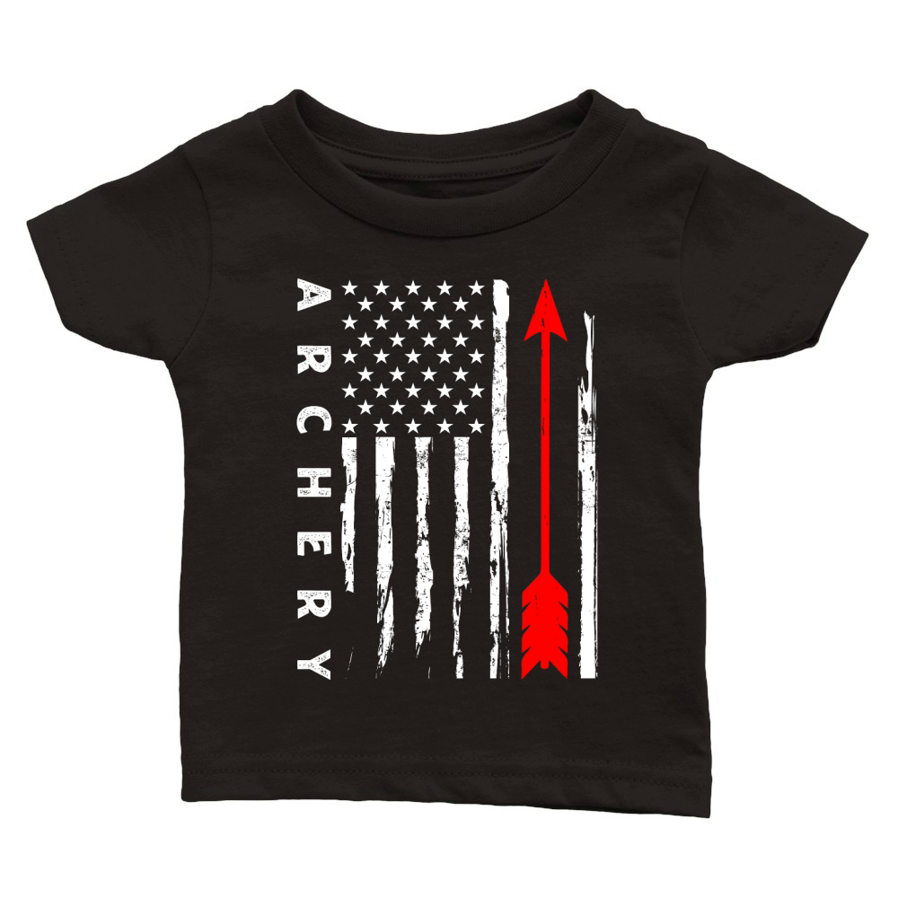 Vintage Hunting Archery   american flag Classic Baby Crewneck T-shirt