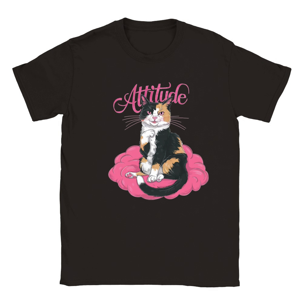 Attitude Cat Classic Kids Crewneck T-shirt