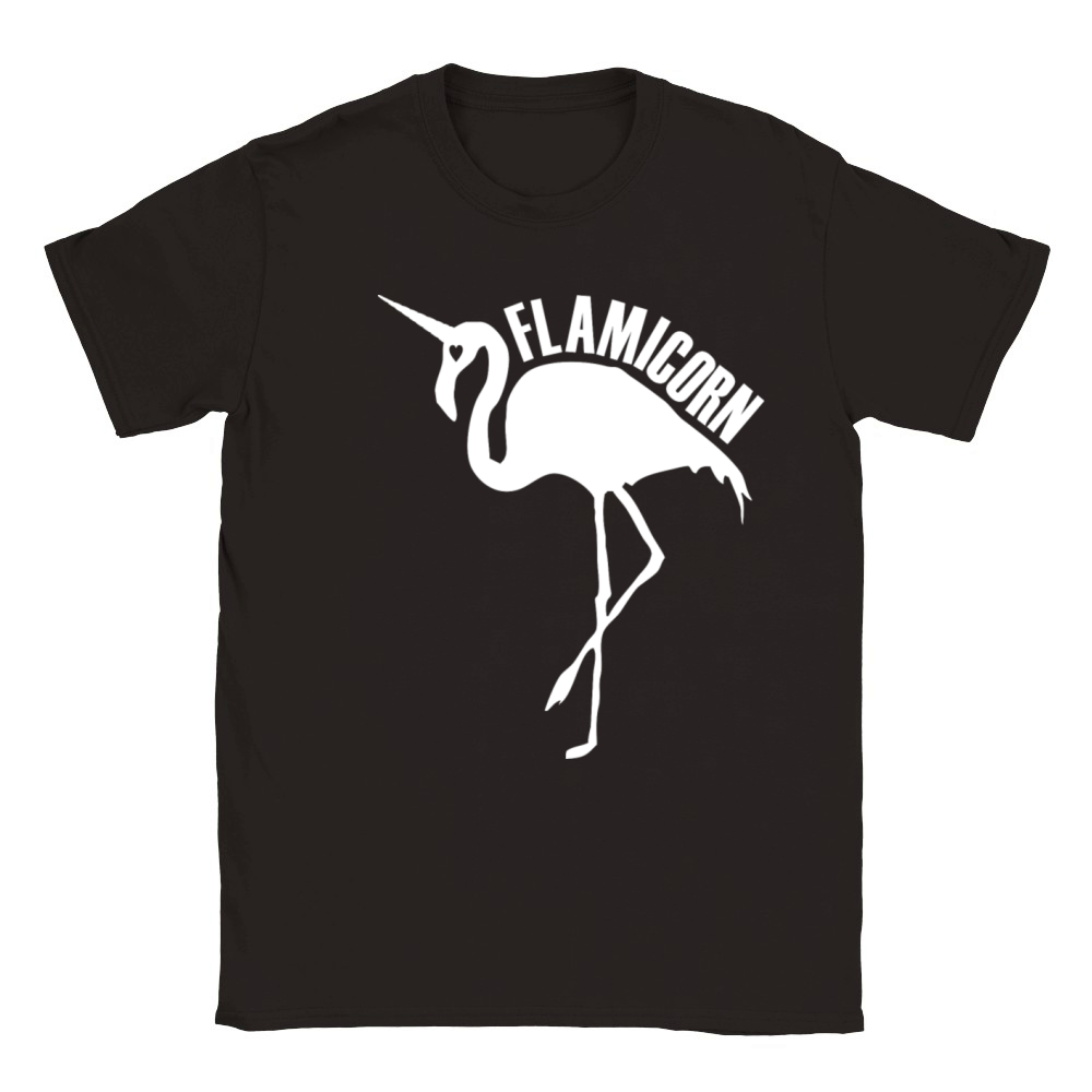 flamingo unicorn hybrid creature hybrids white Classic Kids Crewneck T-shirt