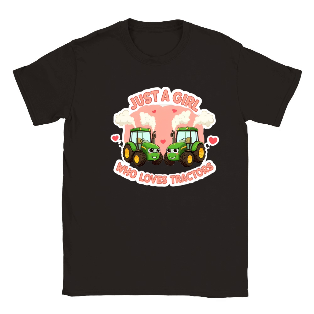 Just A Girl Who Loves Tractors Classic Kids Crewneck T-shirt