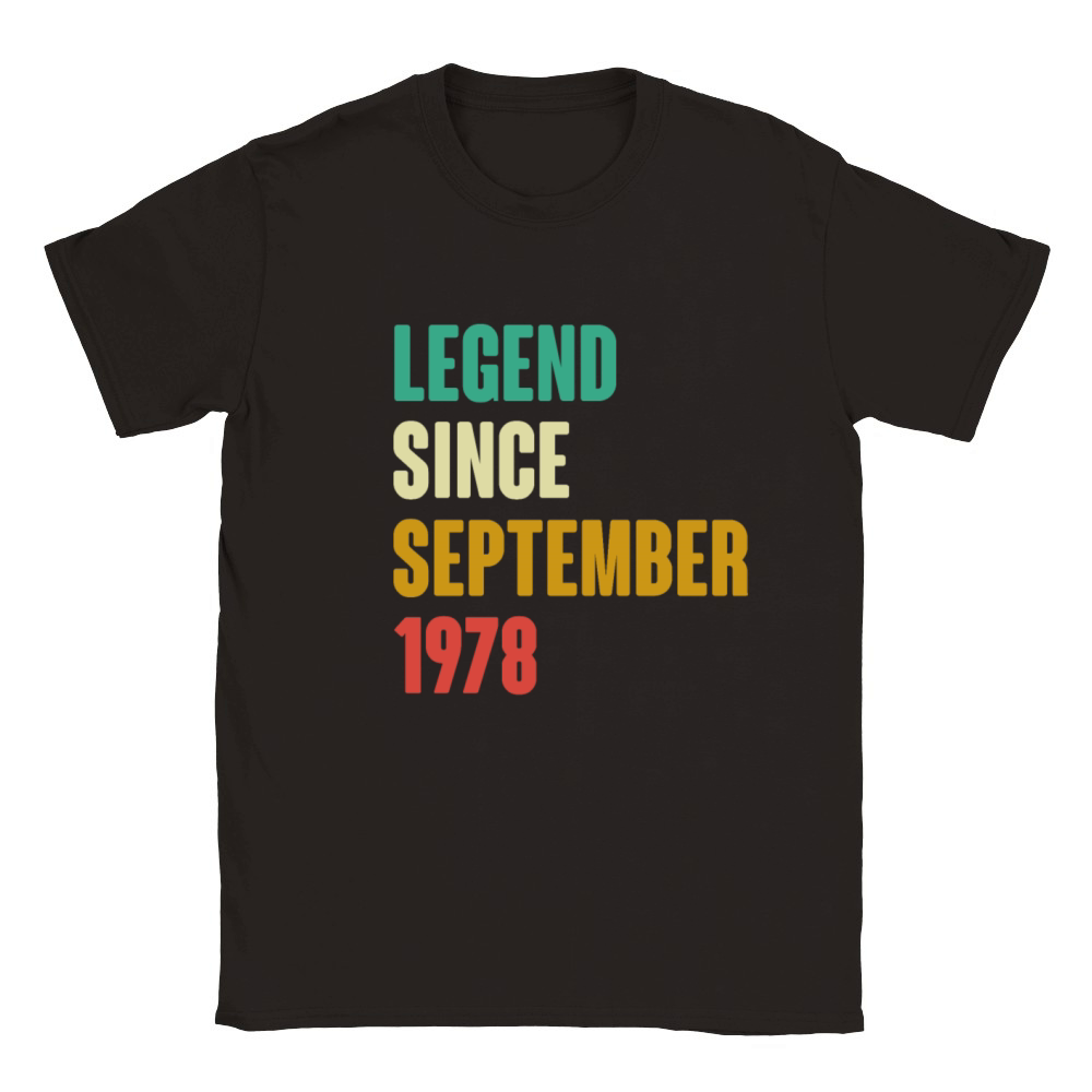September 1978 44th Birthday 44 Years Old Bday Gi Classic Kids Crewneck T-shirt