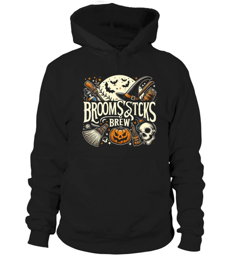 Broomsticks and Brew Hoodie Unisex