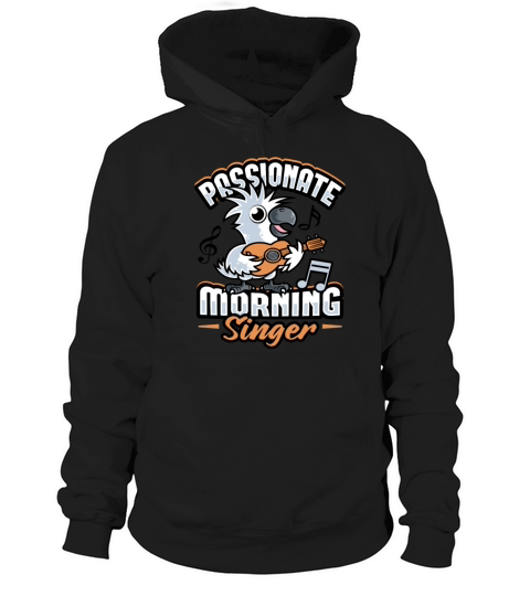 Cockatoo with Guitar Pet Bird Morning Person Hoodie Unisex