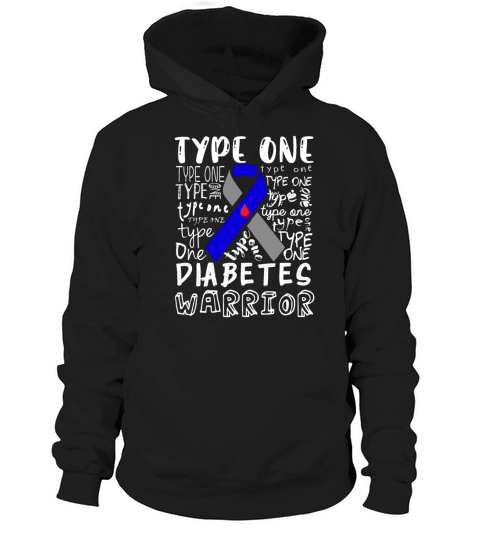 Type 1 Diabetes Awareness Aware T1D Warrior Hoodie Unisex
