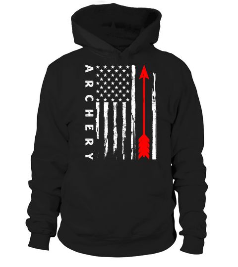 Vintage Hunting Archery   american flag Hoodie Unisex