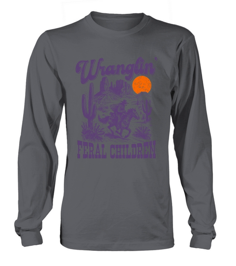 Raccoon Cowboy L Violet Long sleeved Unisex