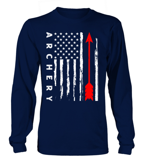 Vintage Hunting Archery   american flag Long sleeved Unisex