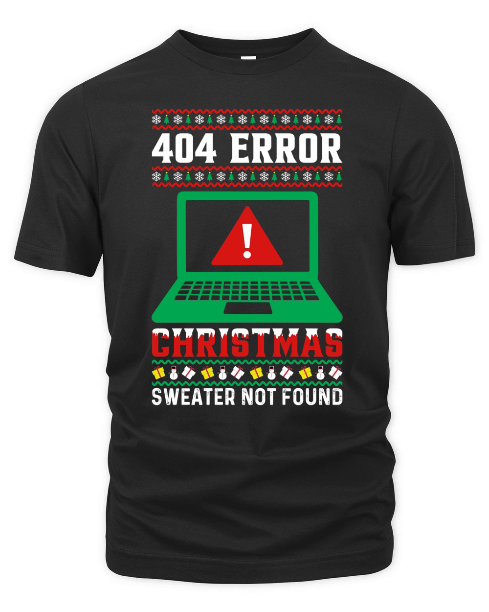 404 error Christmas sweater not found Organic Unisex T-shirt