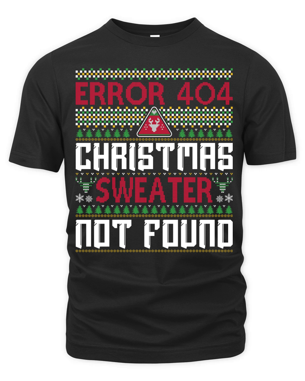 ERROR 404 CHRISTMAS SWEATER NOT FOUND Organic Unisex T-shirt