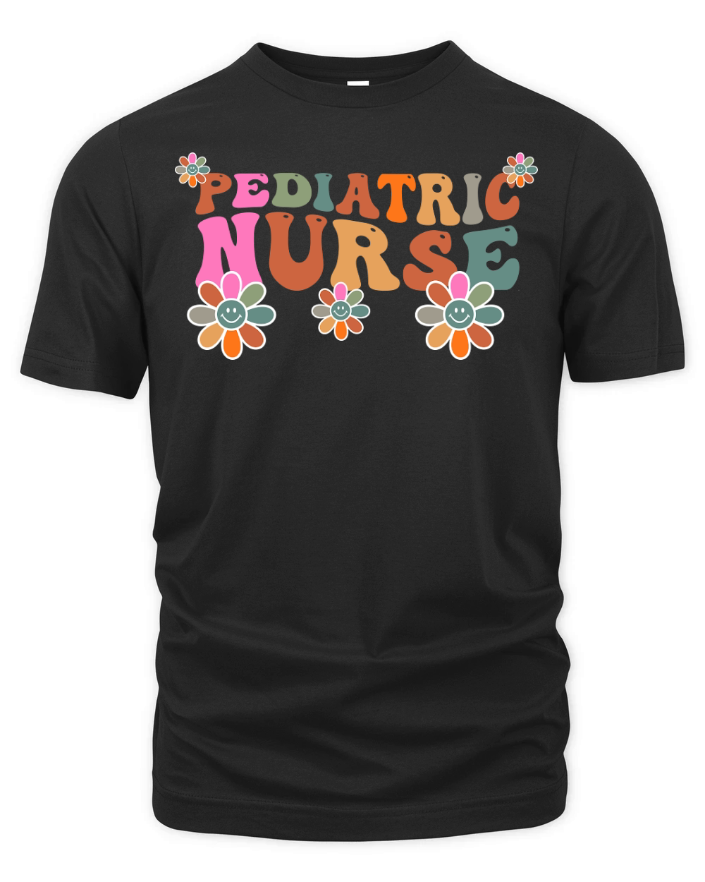 Floral Pediatric Nurse Organic Unisex T-shirt