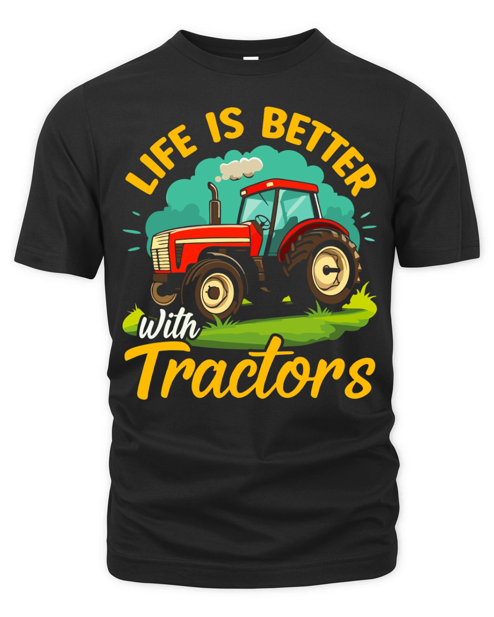 Life Is Better Tractor Organic Unisex T-shirt