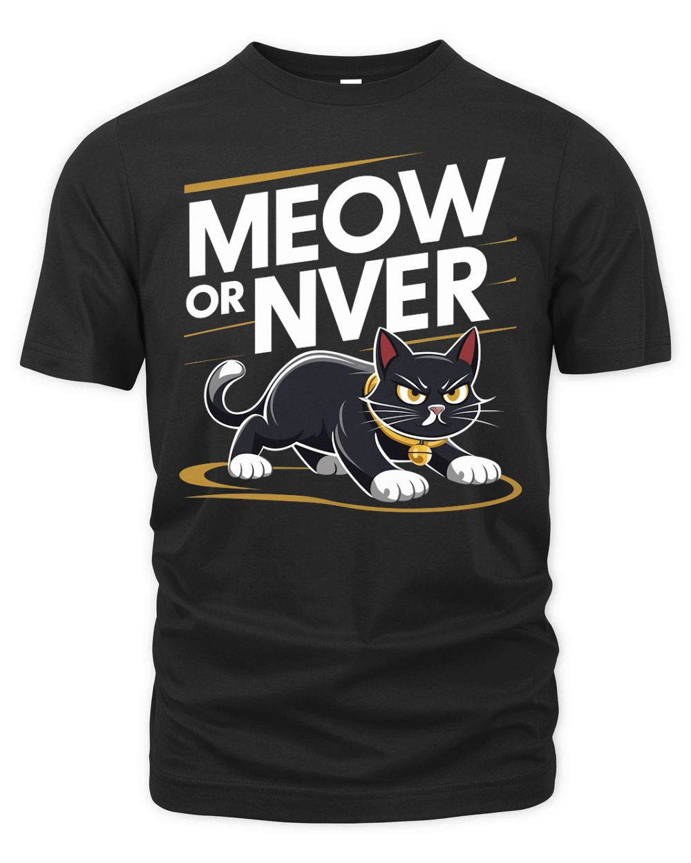Meow or Never Cat Organic Unisex T-shirt