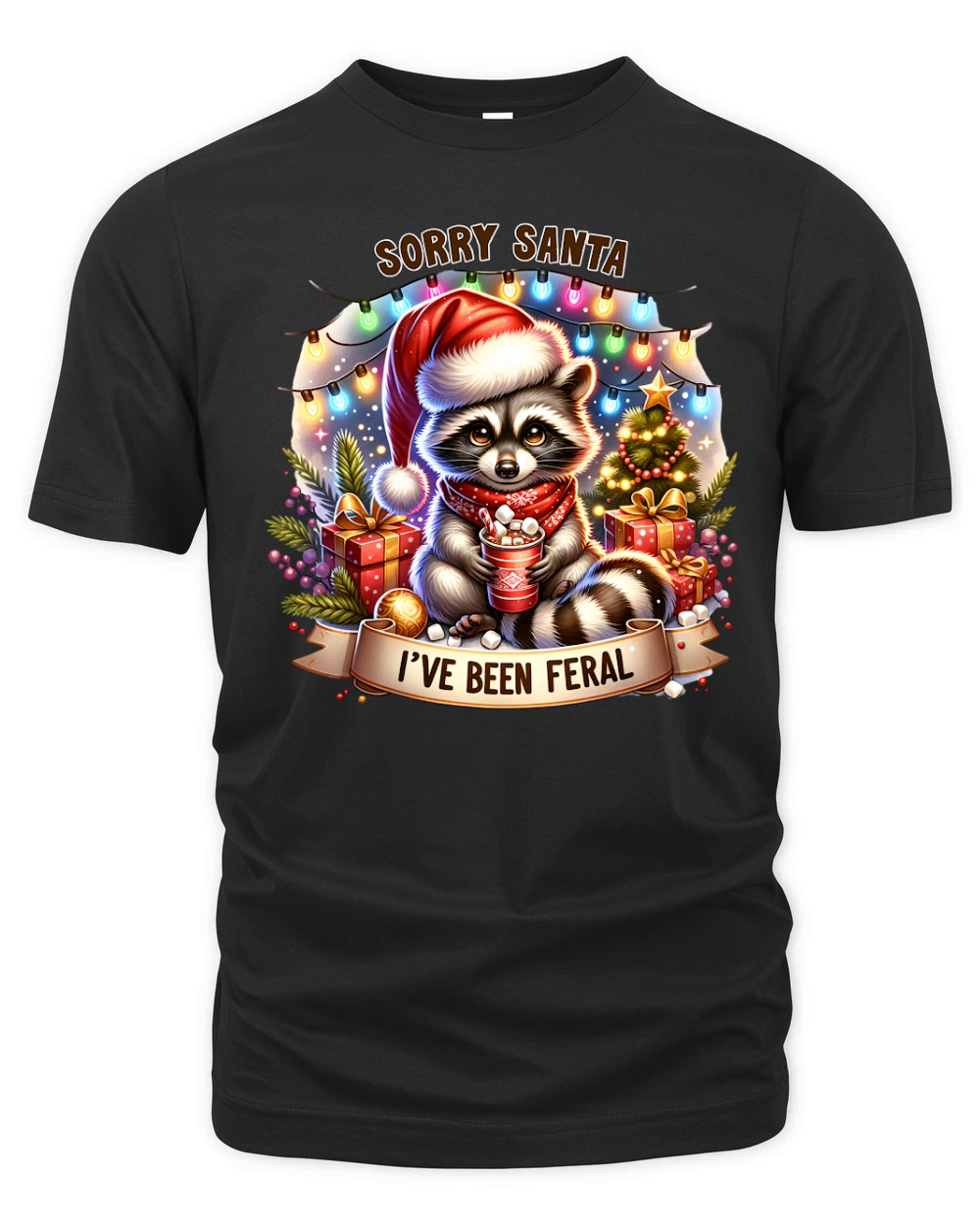 Sorry santa Ive been feral 08 Organic Unisex T-shirt