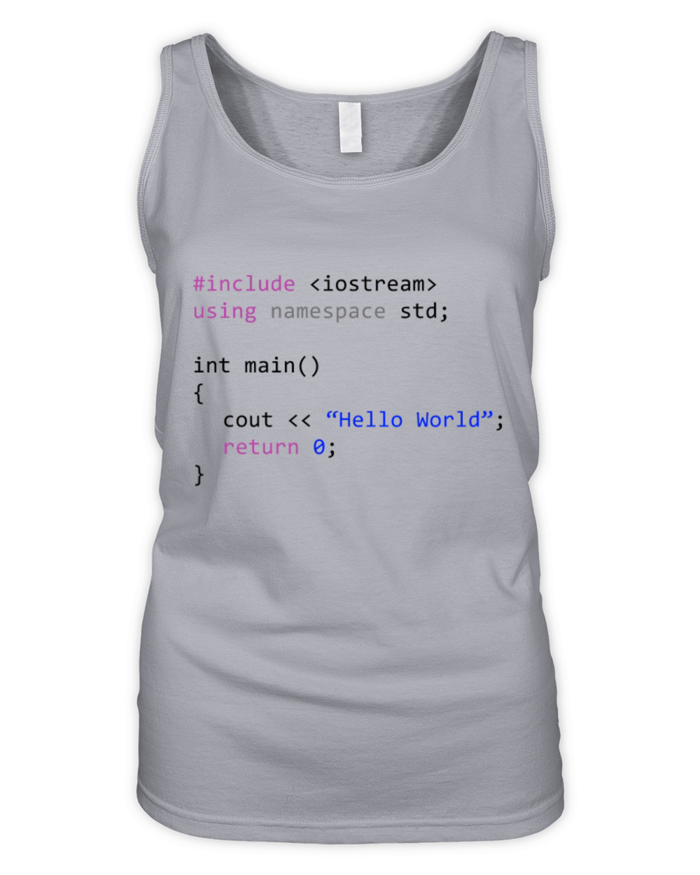 Hello world - First program in Computer science Organic Women's Tank Top