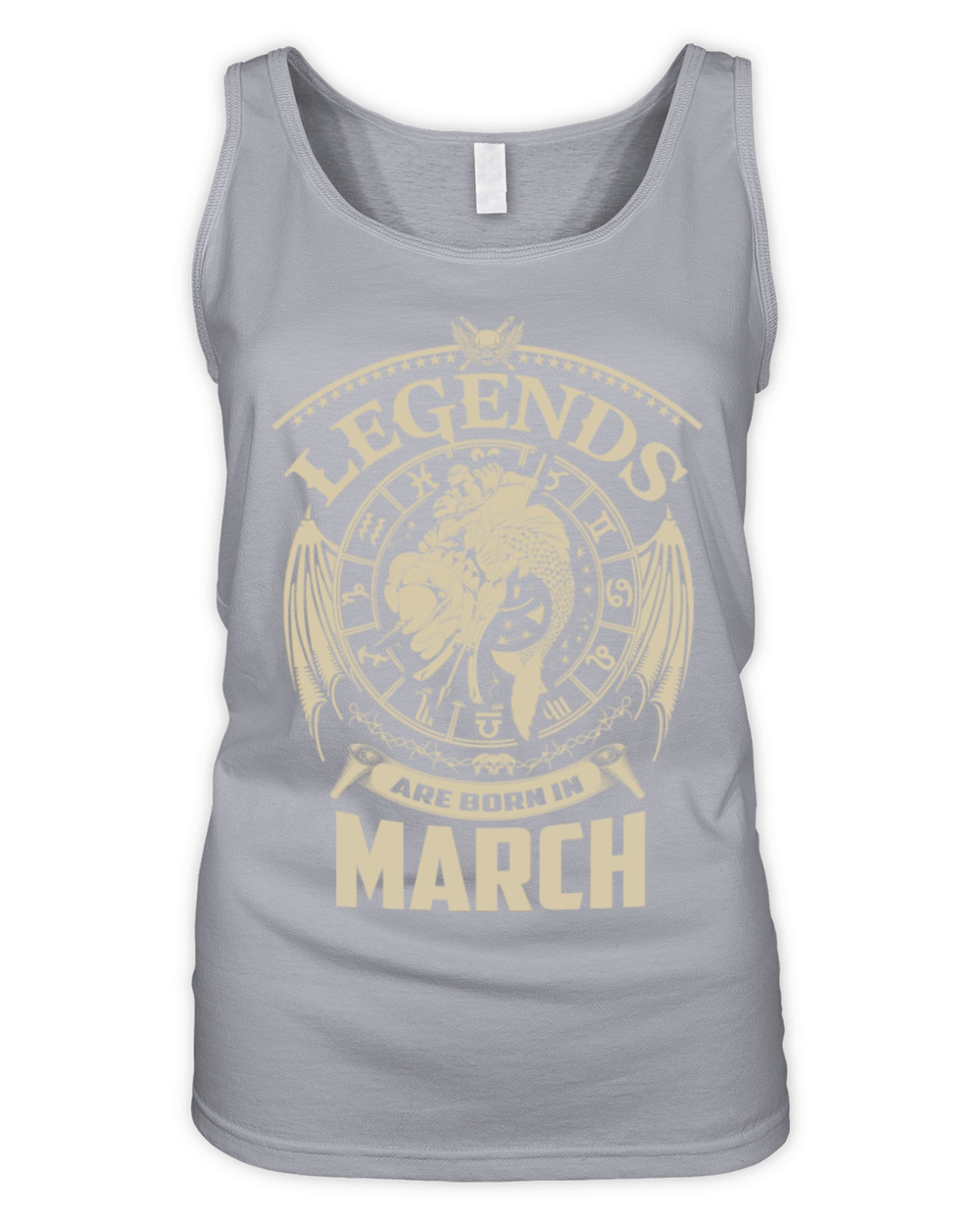 Legends are born in March Organic Women's Tank Top