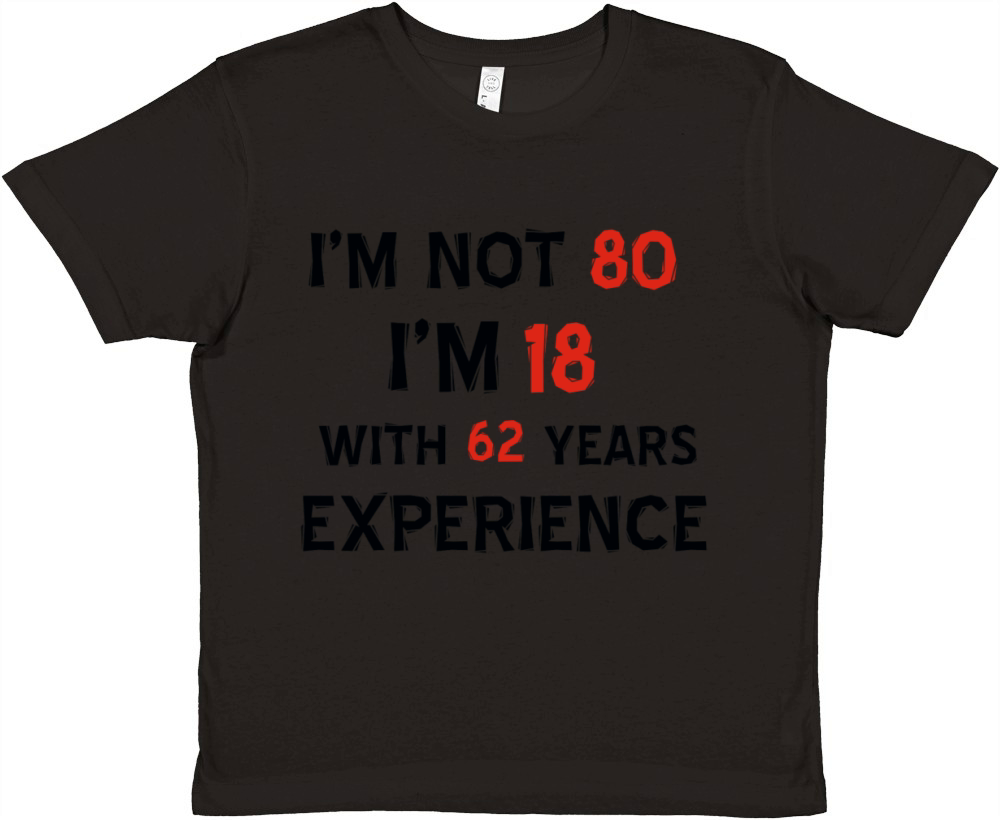 80th year old birthday designs Premium Kids Crewneck T-shirt