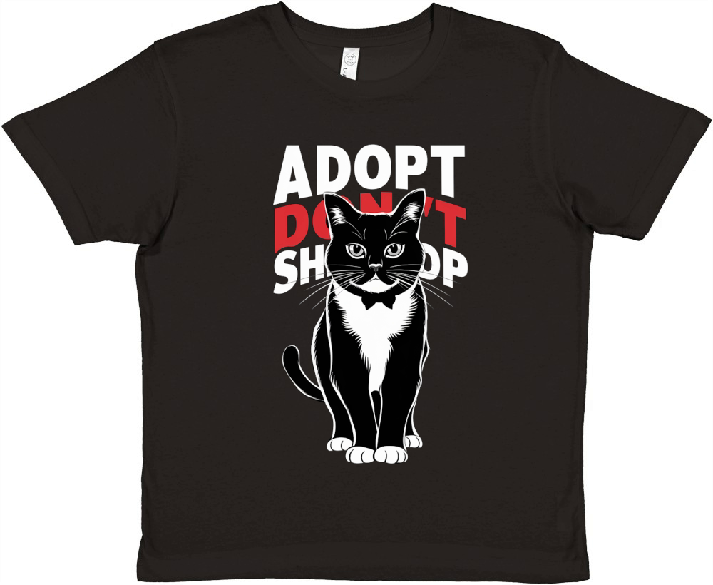 Adopt Dont Shop Cat Premium Kids Crewneck T-shirt