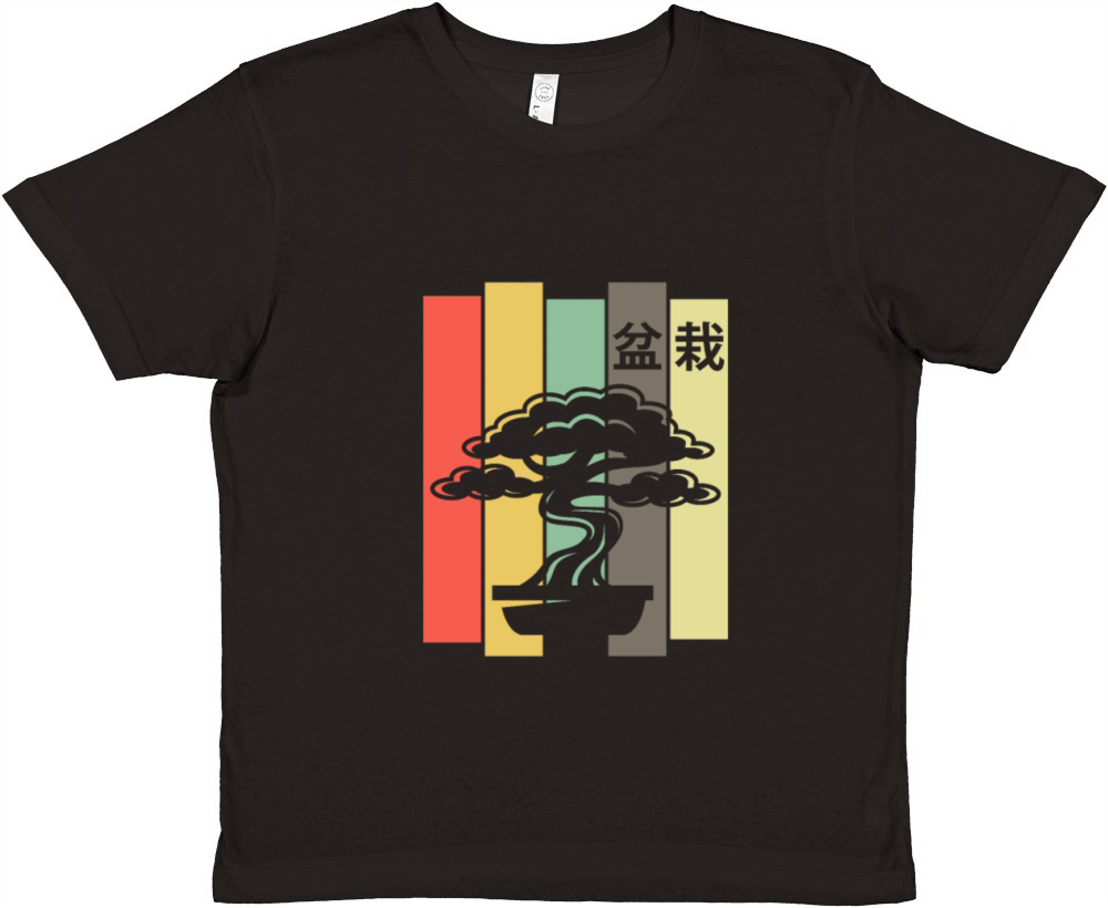 Bonsai Tree Japanese Retro Vintage Premium Kids Crewneck T-shirt