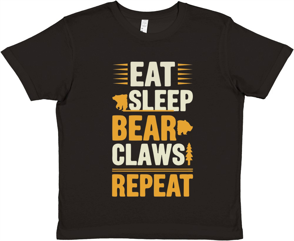 Eat sleep bear claws repeat Premium Kids Crewneck T-shirt
