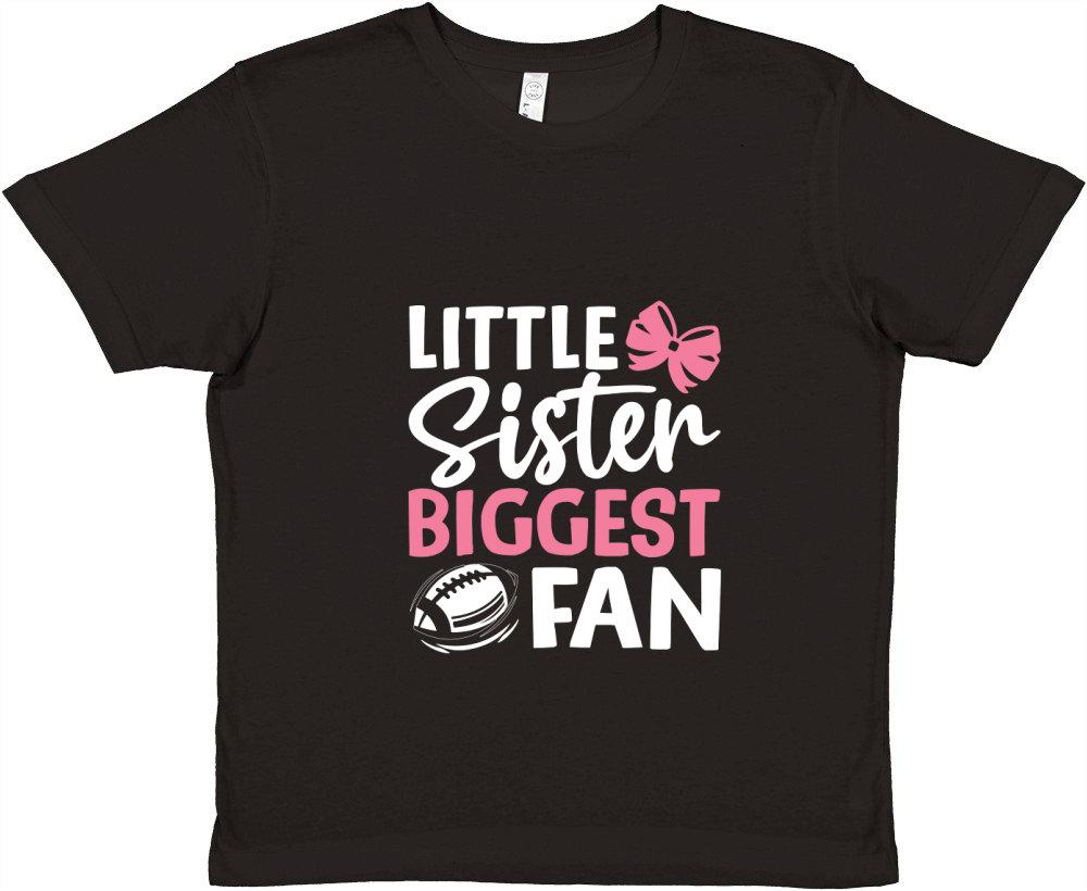 LITTLE SISTER BIGGEST FAN Premium Kids Crewneck T-shirt